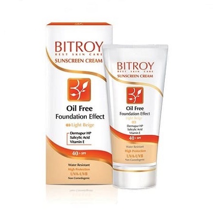 کرم ضدآفتاب رنگی بژ روشن فاقد چربی بیتروی